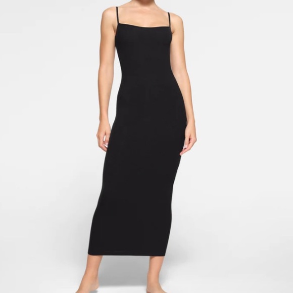 SKIMS NWT SOFT LOUNGE RIBBED MAXI LONG SLIP DRESS SZ XXSMALL PETITE - Picture 1 of 7